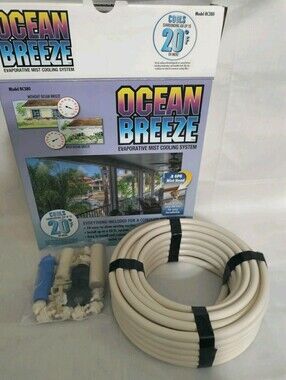 Ocean Breeze Evaporative Mist Cooling System with White Tubing New Open Box